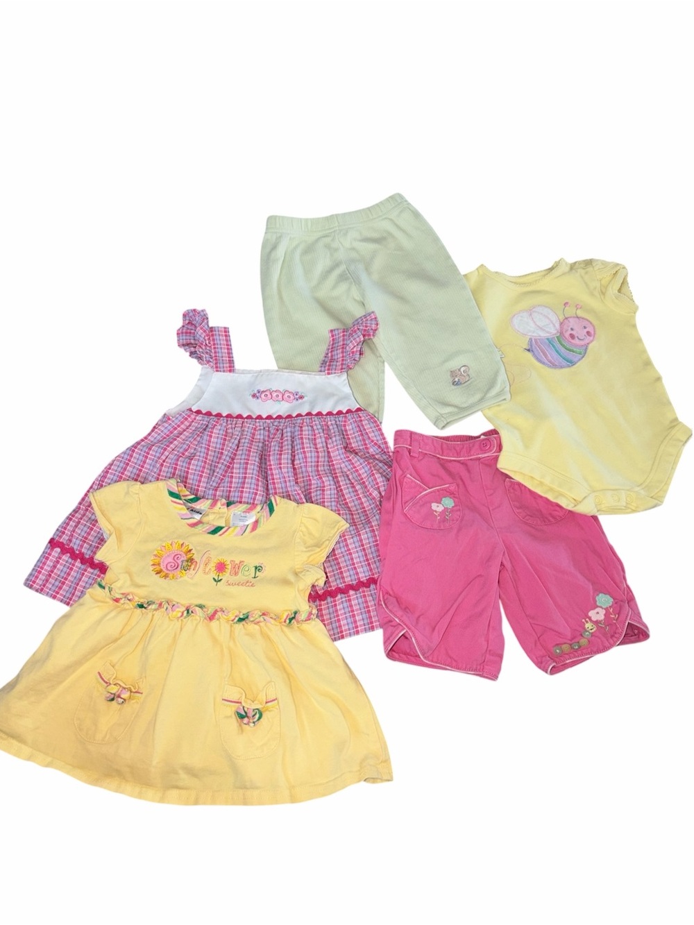 EUC Vintage Y2K Baby Girl 3-6m embroidered clothing bundle Cottagecore Resort